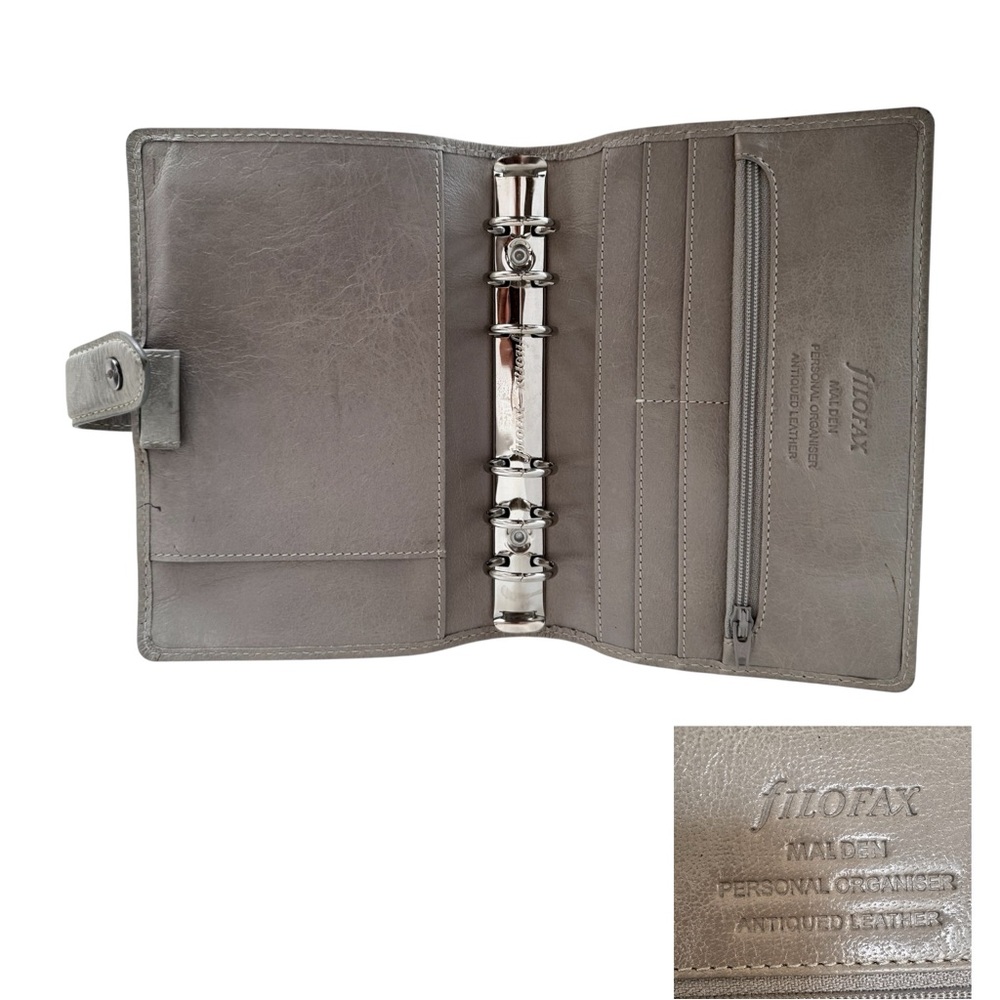 filoFAX Gray Leather Organizer - Picture 5 of 7